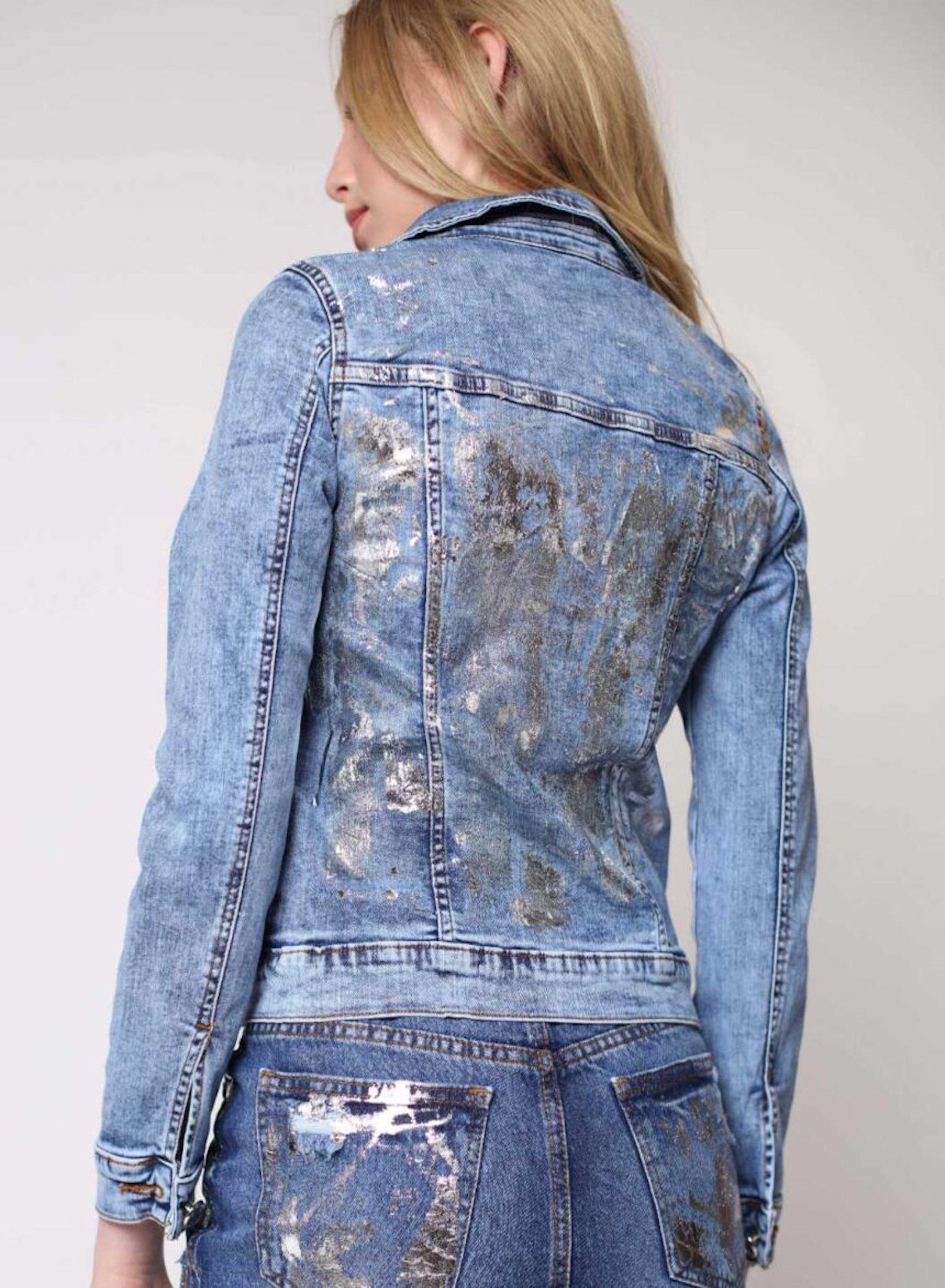 Chaqueta Hilda Metalizada Plata-2