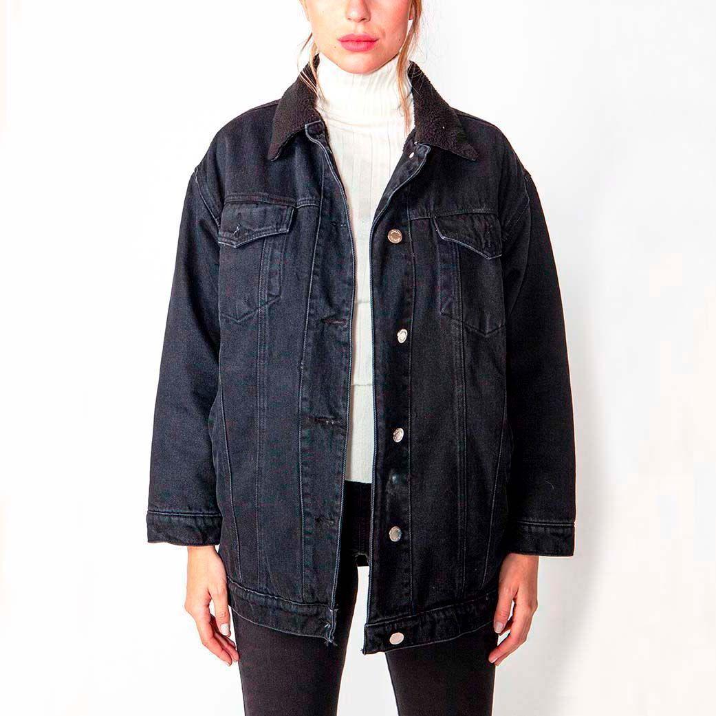 Chaqueta Chiporro Negro Over Size-2