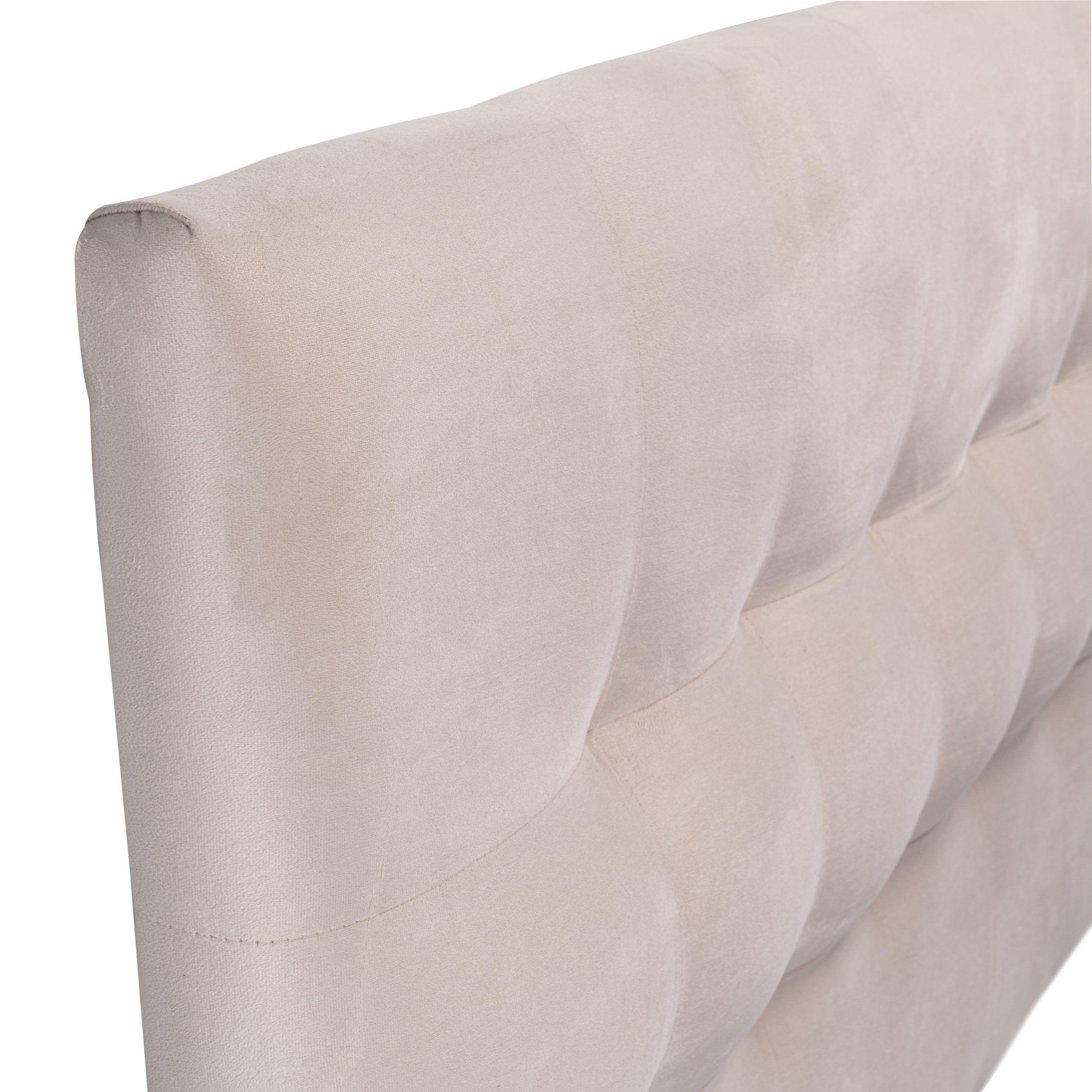 Respaldo Manarola King Felpa Beige-2