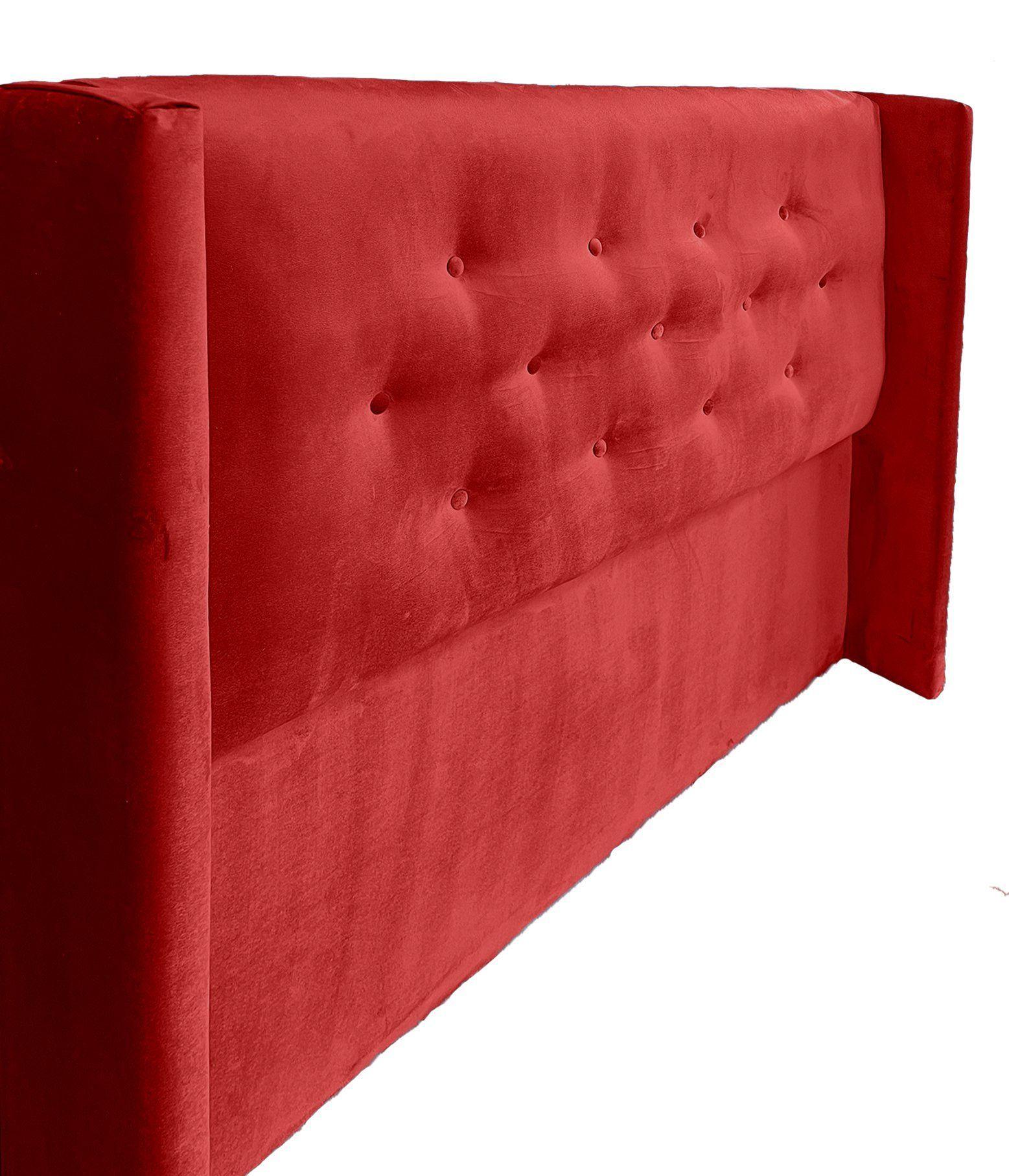 Respaldo Argos 2 Plazas Felpa Rojo-2