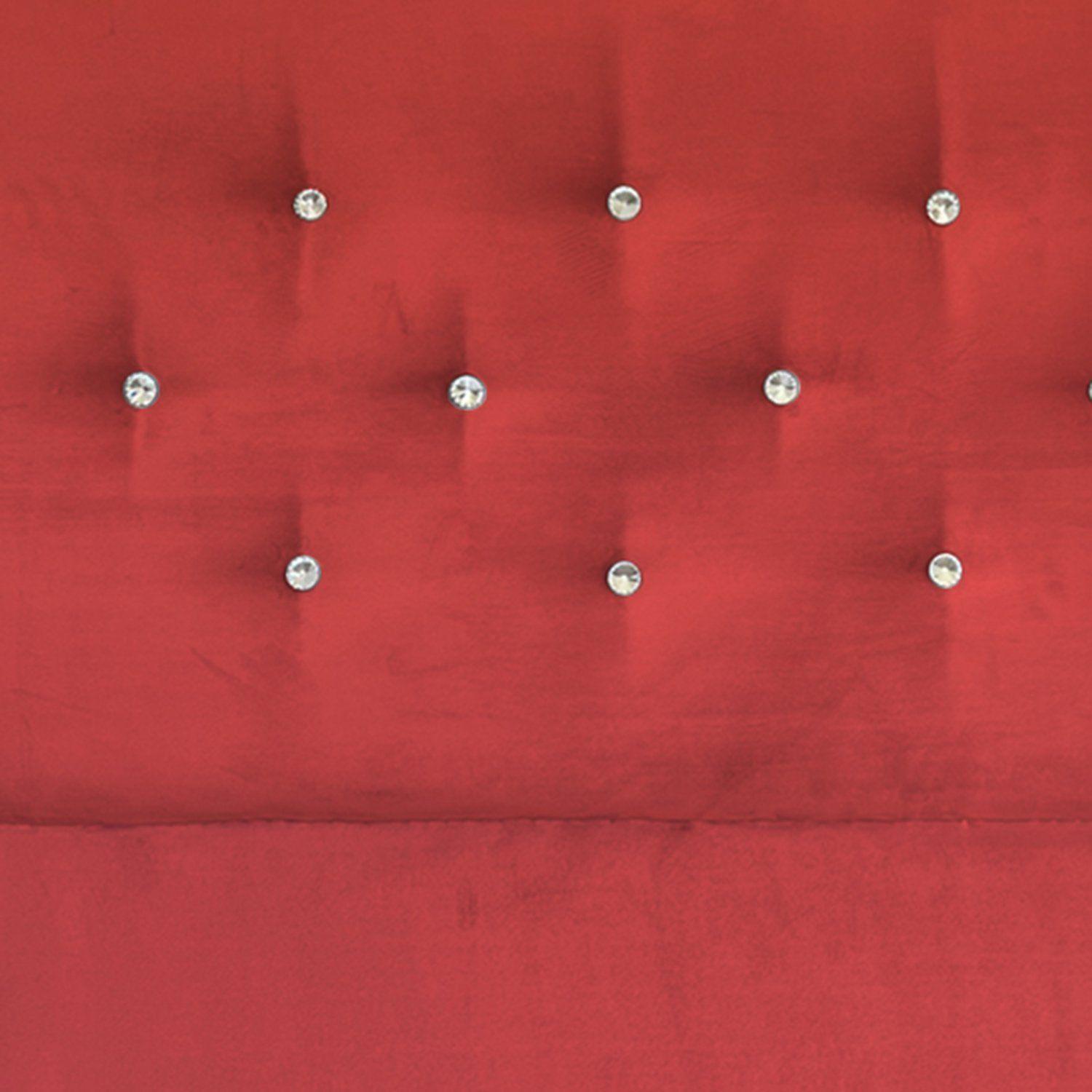 Respaldo Vernazza 1.5 Plazas Felpa Rojo-3