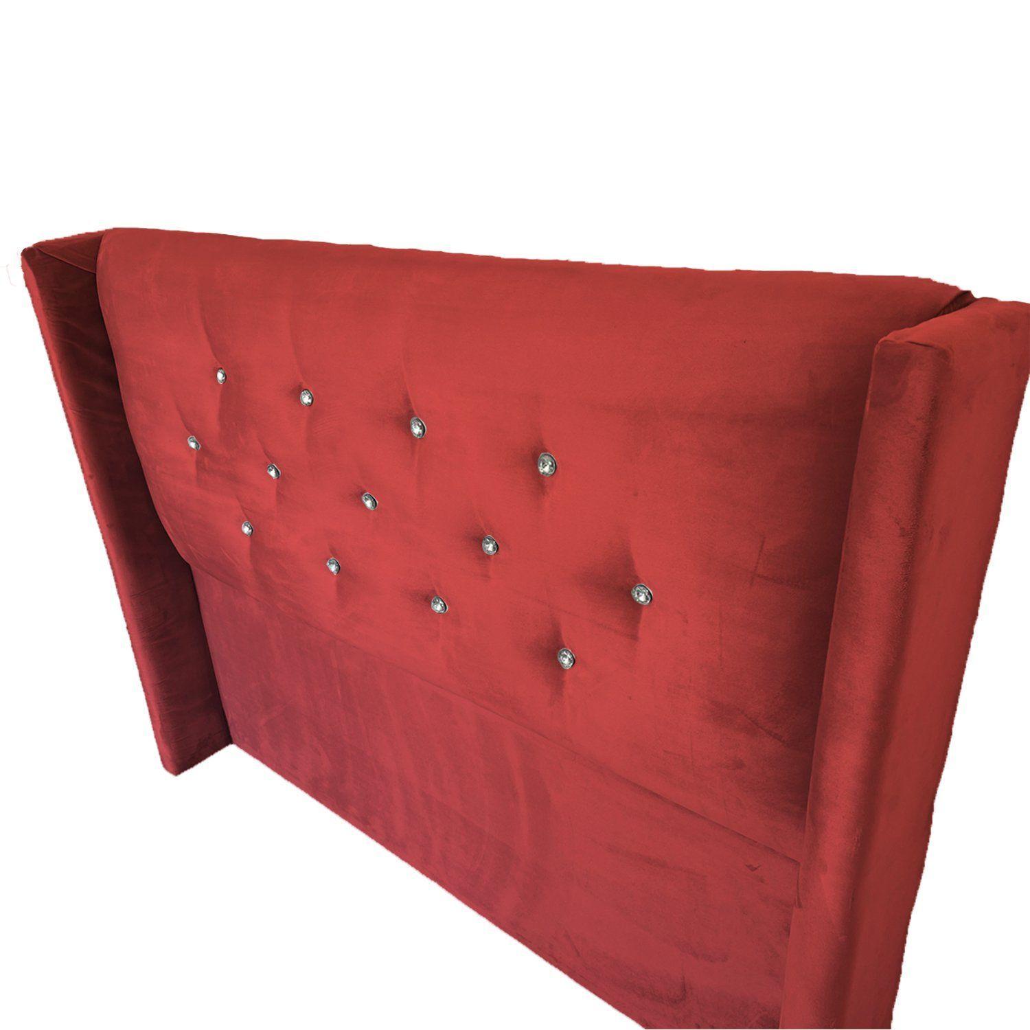 Respaldo Vernazza 1.5 Plazas Felpa Rojo-2