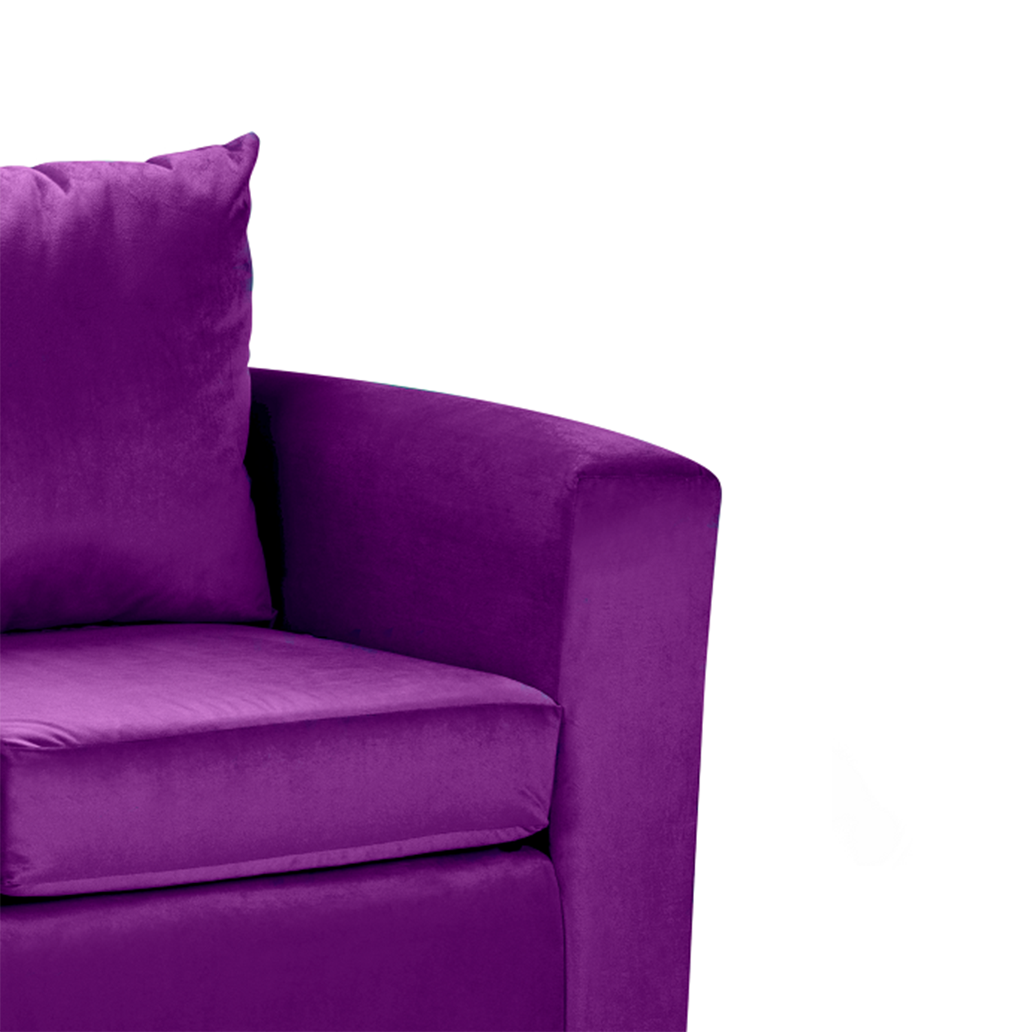 Sofa Niza 2 Cuerpos Felpa Morado-3