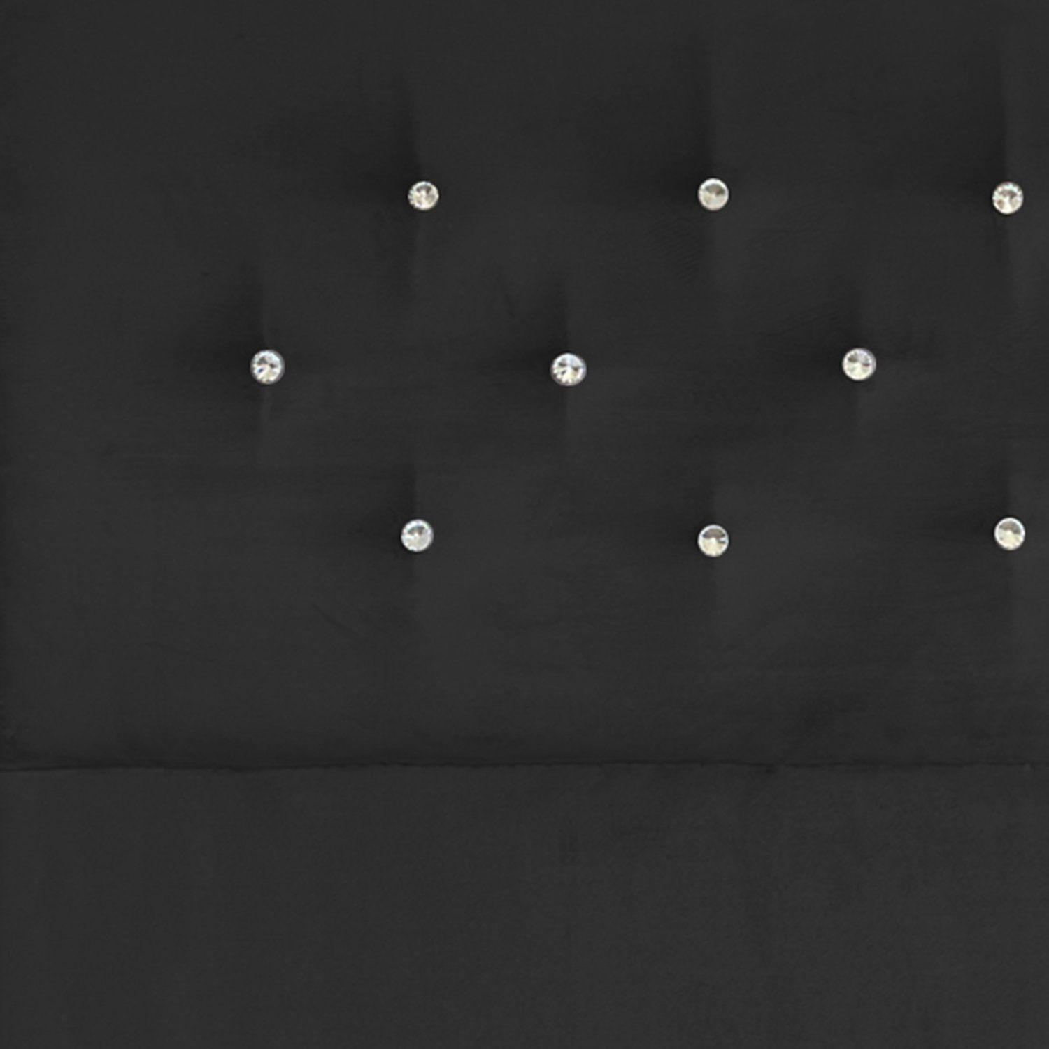Respaldo Vernazza 1.5 Plazas Felpa Negro-3