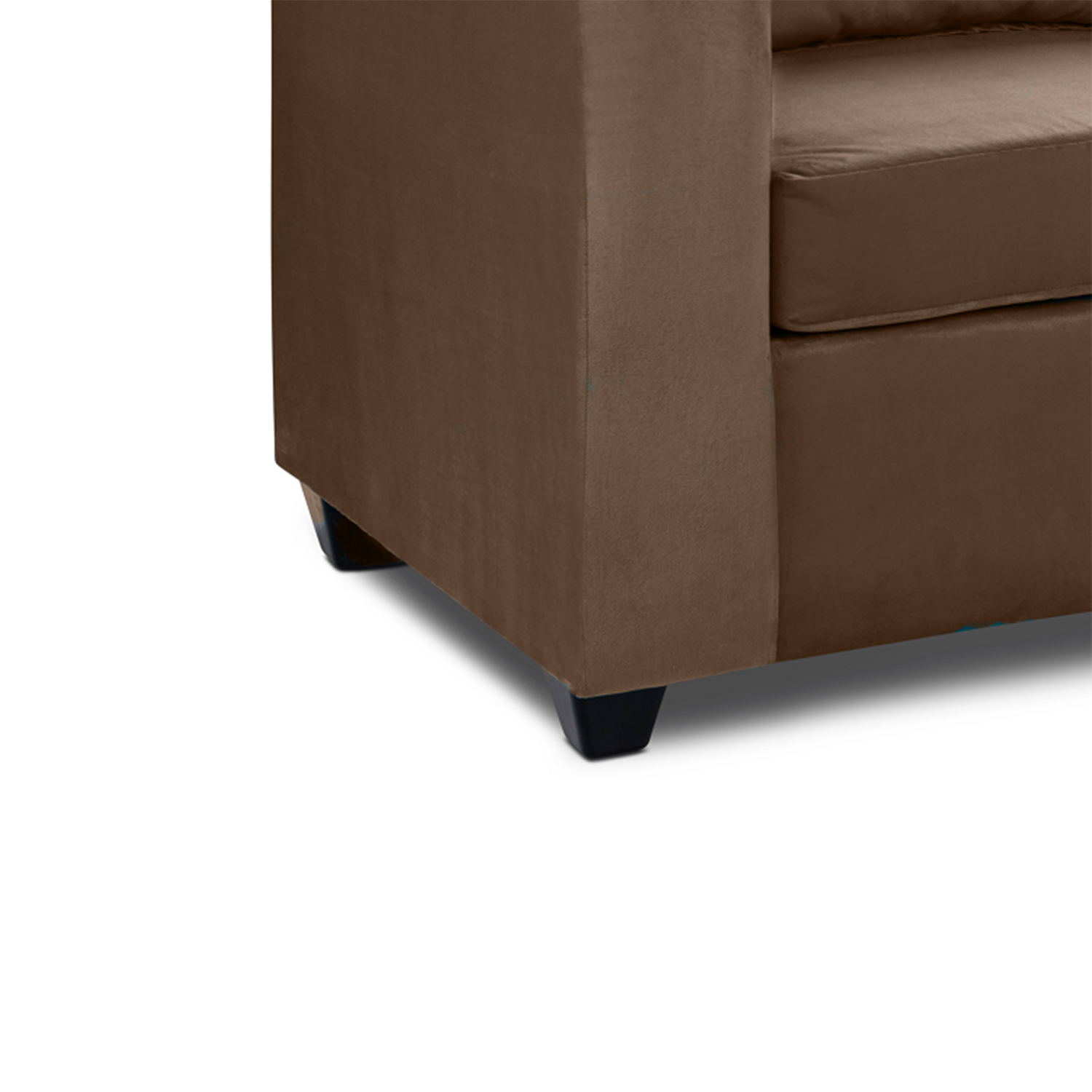 Sofa Niza 2 Cuerpos Felpa Cafe-3