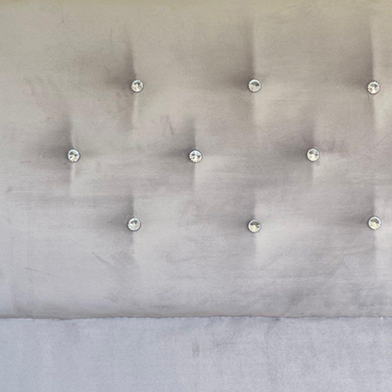 Respaldo Vernazza 1.5 Plazas Felpa Gris Claro-3
