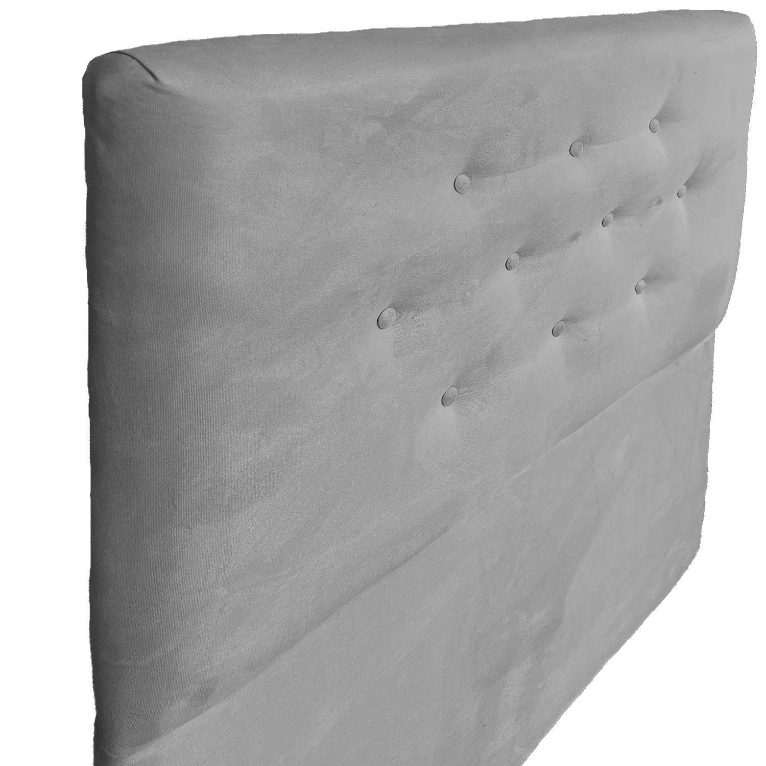 Respaldo Arles King Felpa Gris Claro-2