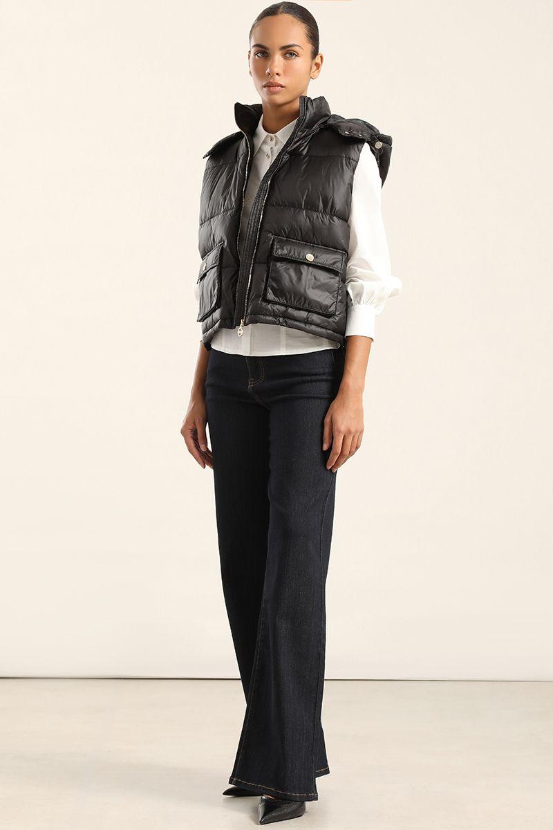 Parka Con Capucha Desmontable,Negro Liola-6