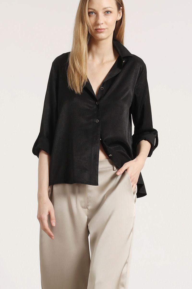 Blusa básica Liola mujer negro-1