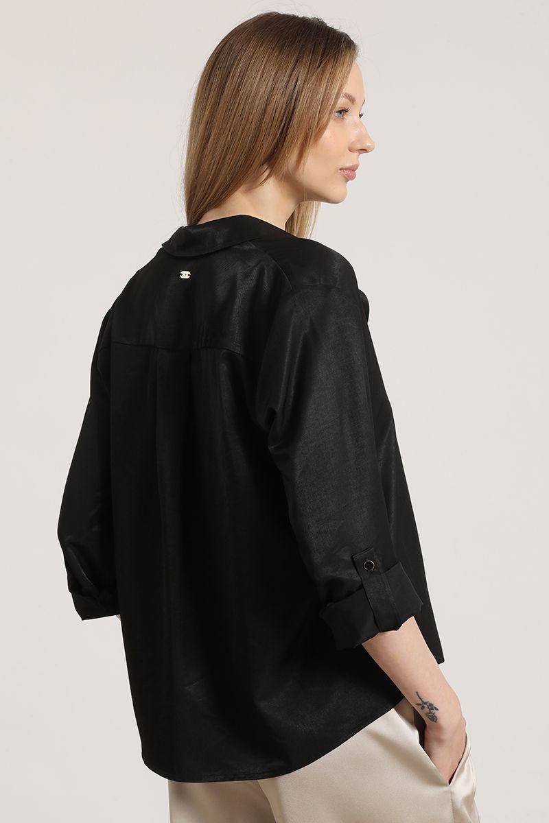 Blusa básica Liola mujer negro-3