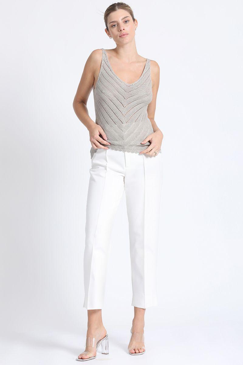 Top Tejido Fantasia Lurex Topo Liola-2
