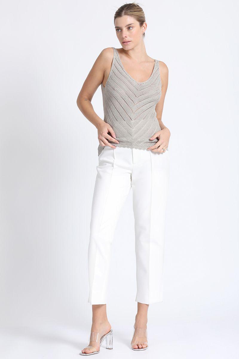 Top Tejido Fantasia Lurex Topo Liola-5