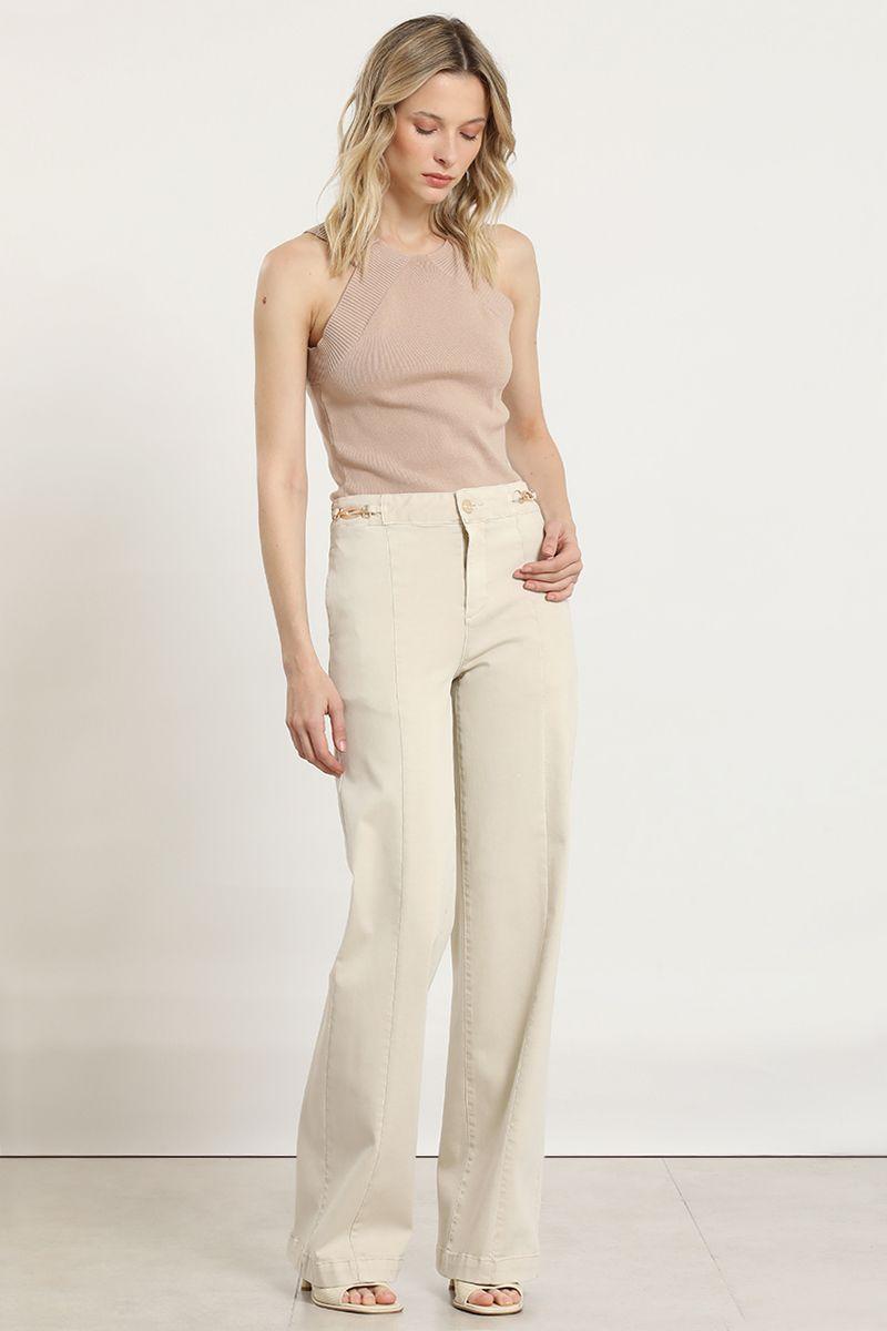 Jeans color straight, beige Liola-2