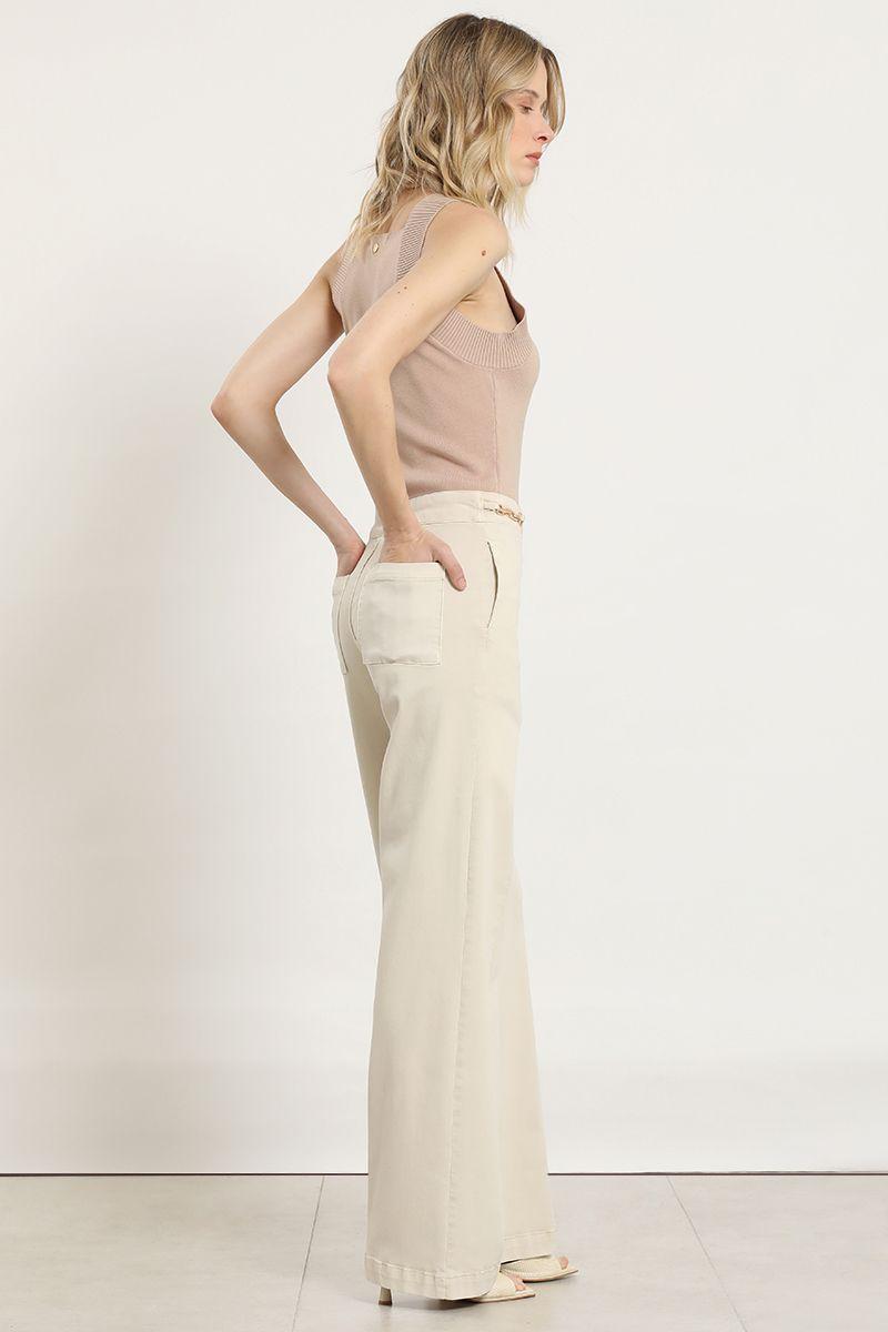 Jeans color straight, beige Liola-4
