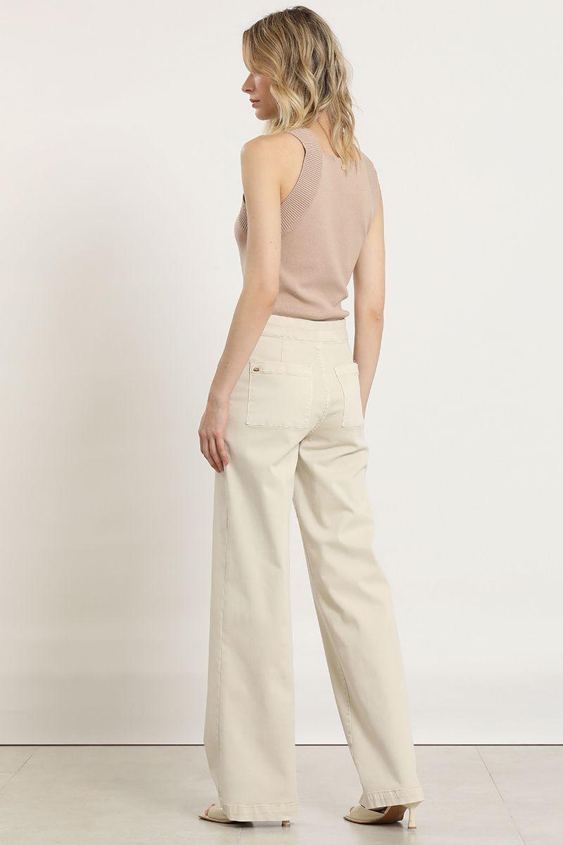 Jeans color straight, beige Liola-5