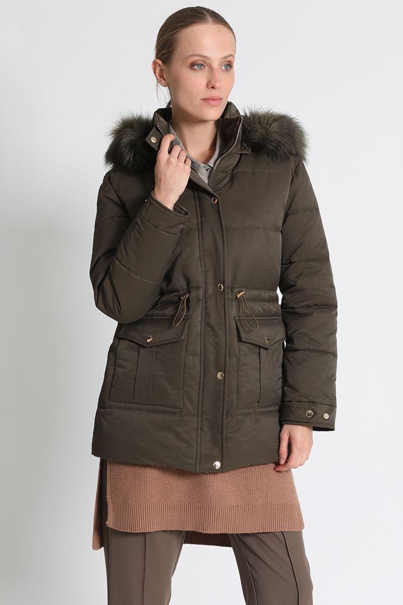 Parka Con Capuchón Militar Liola-0
