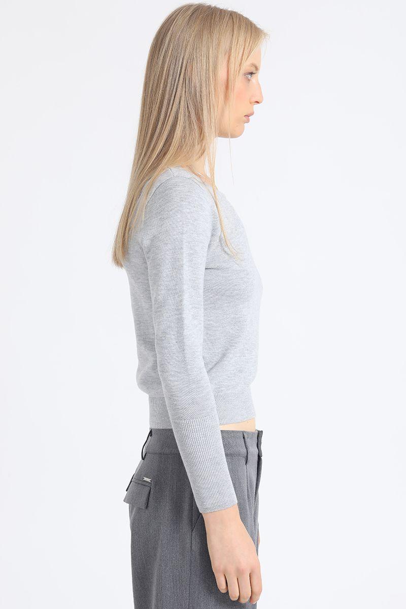 Sweater Basico Punto, Gris Liola-2