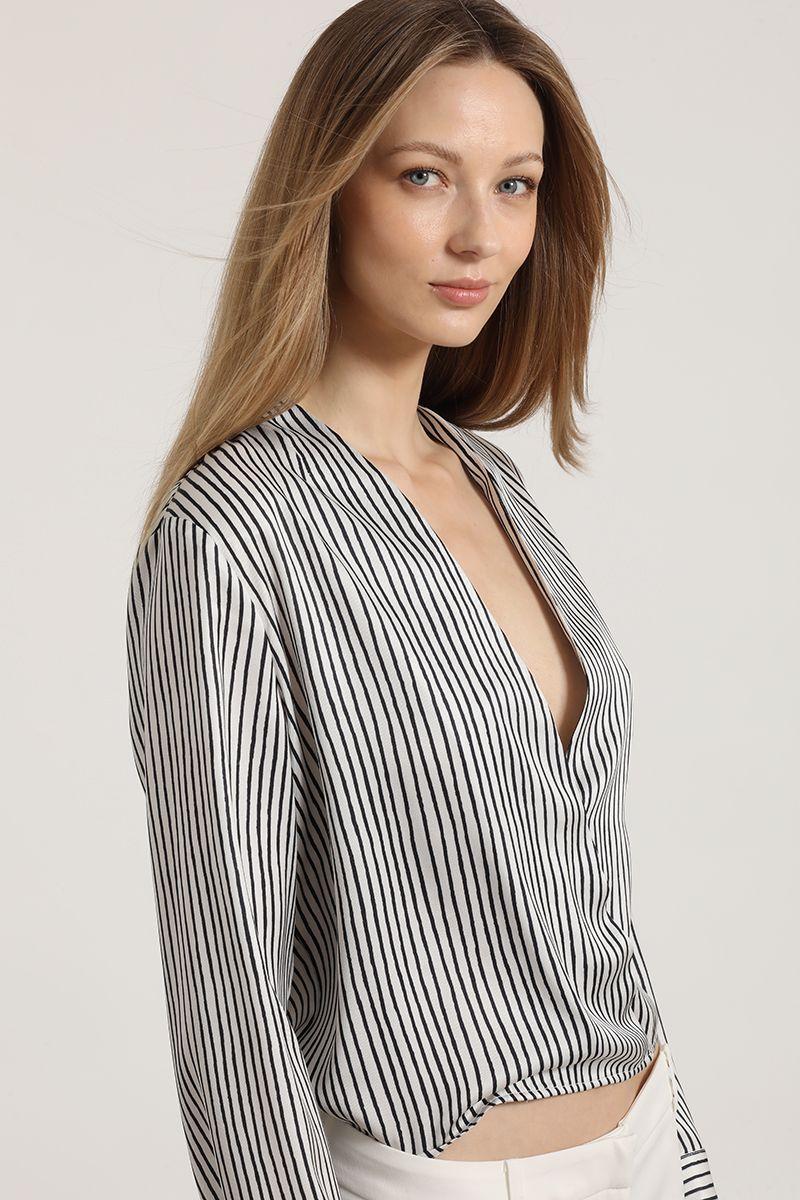 Blusa listada Liola mujer crudo-5