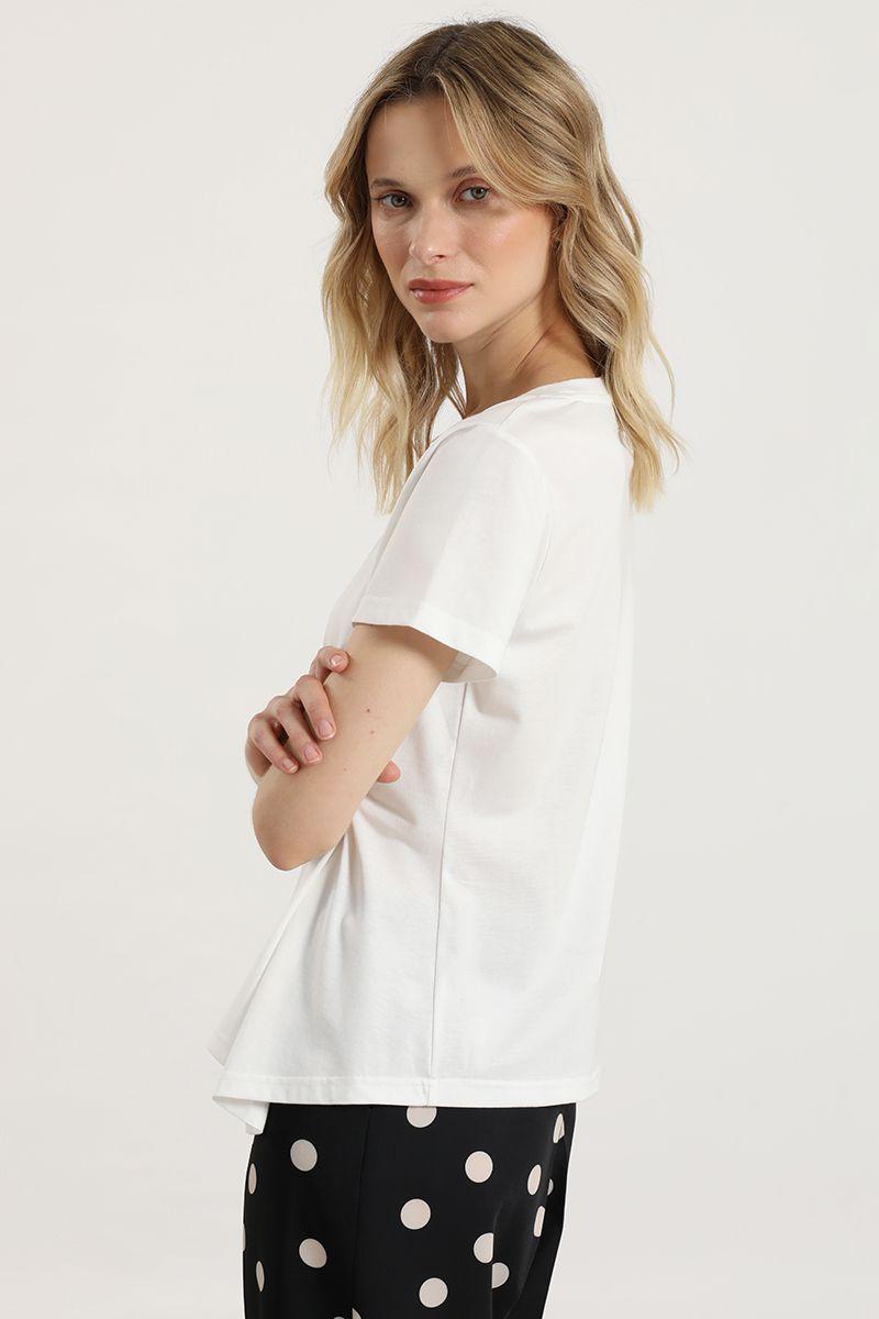 Polera recogido, herraje metal, crudo Liola-5