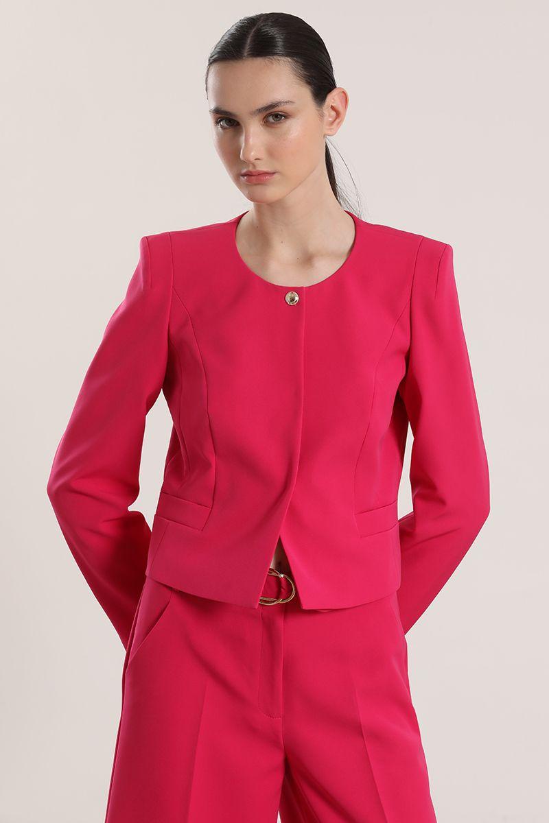 Chaqueta corta Liola mujer fresa-0