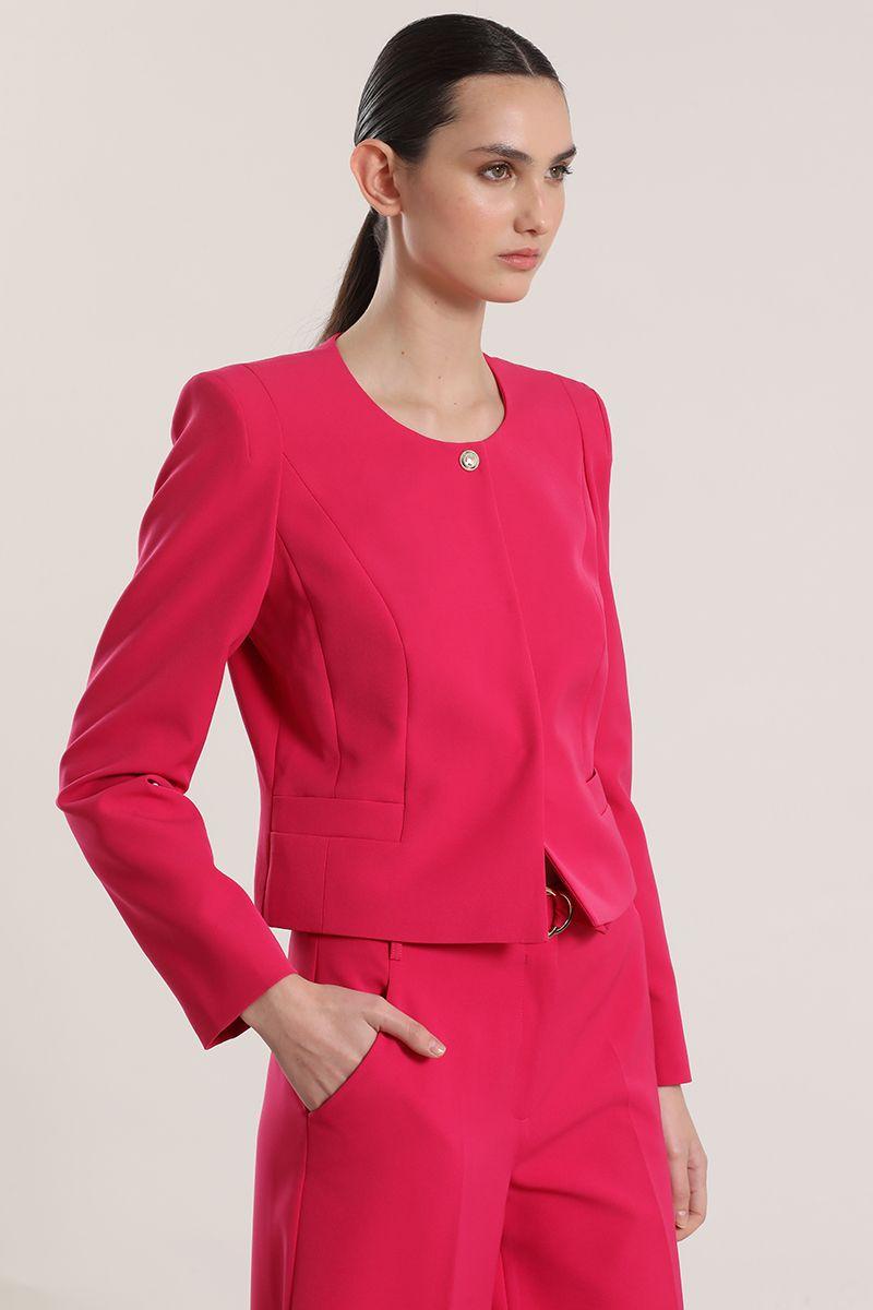 Chaqueta corta Liola mujer fresa-2
