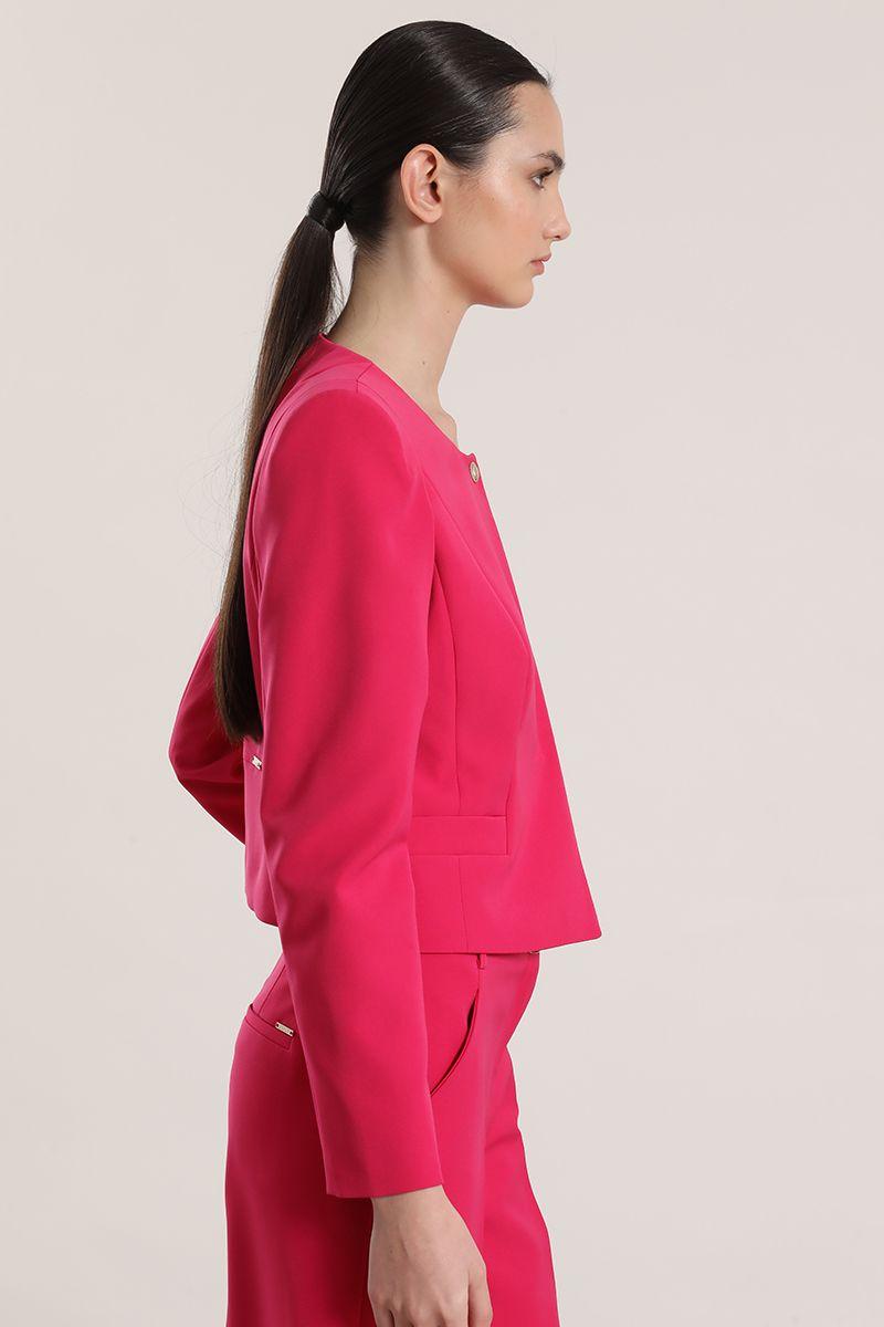 Chaqueta corta Liola mujer fresa-3