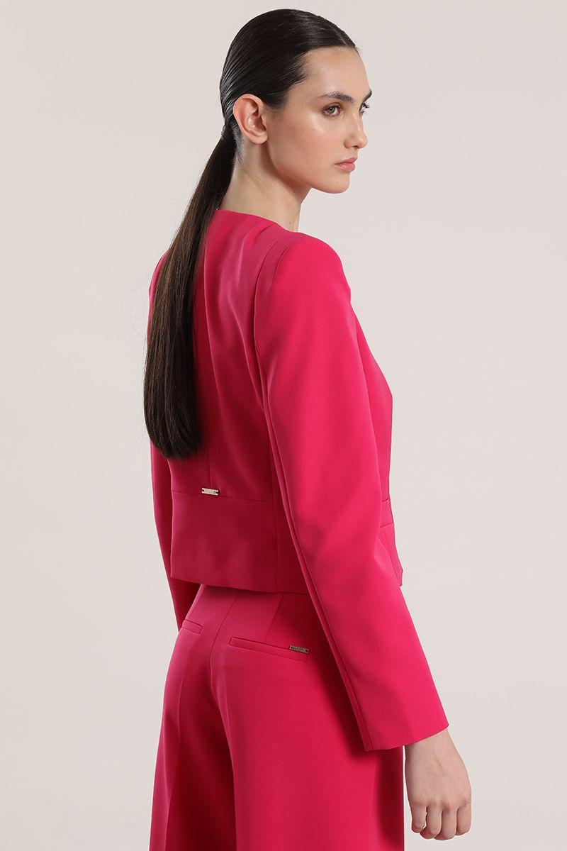 Chaqueta corta Liola mujer fresa-4