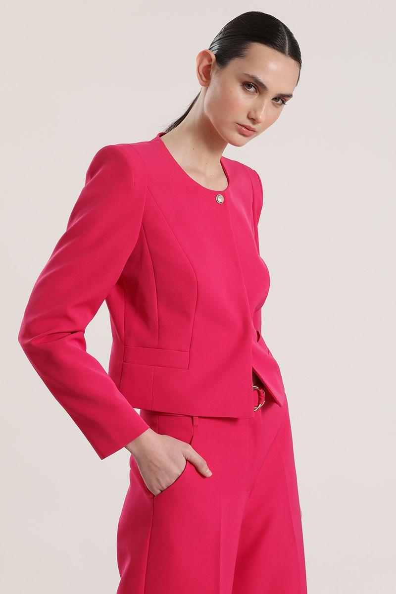 Chaqueta corta Liola mujer fresa-5