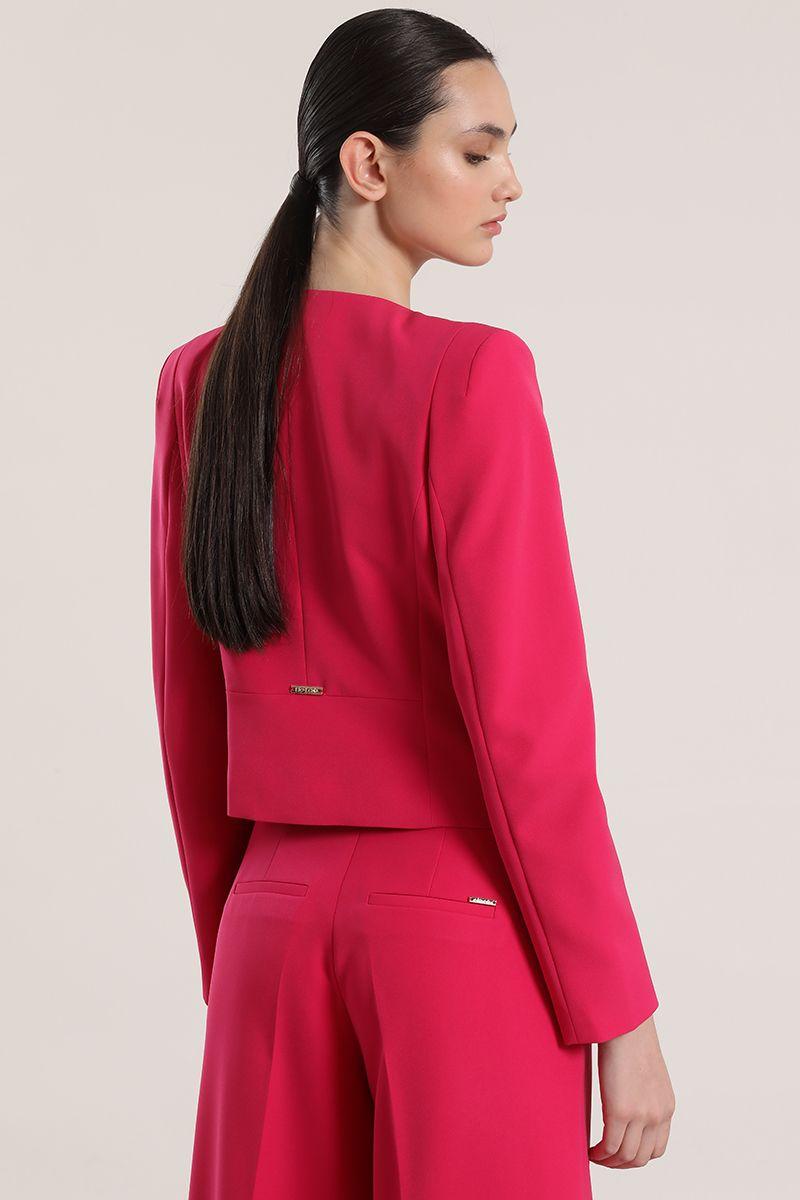 Chaqueta corta Liola mujer fresa-6