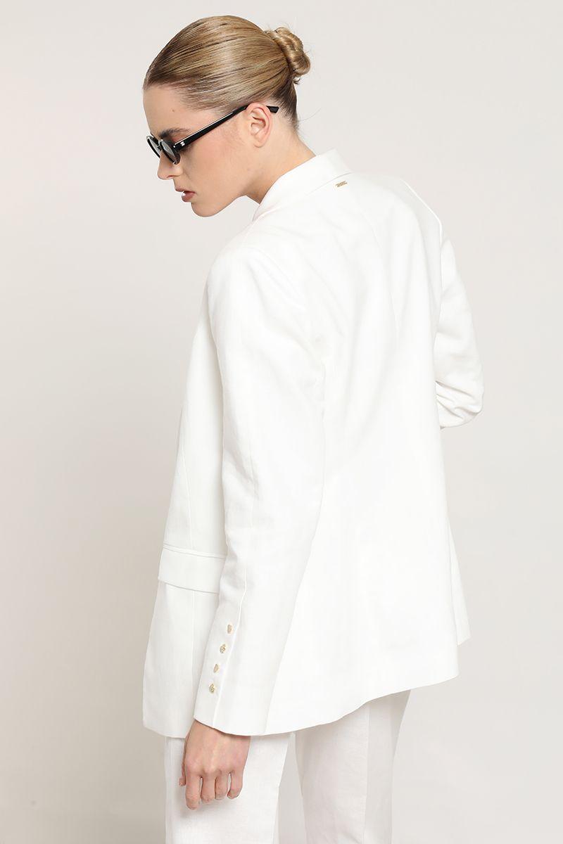 Blazer lino algodon, crudo Liola-5