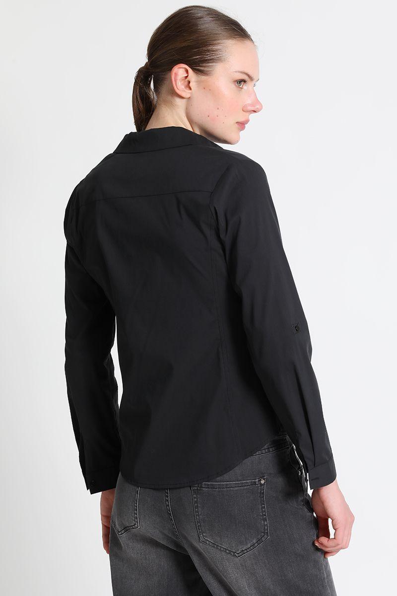 Blusa Camisera Entallada Negro Liola-4