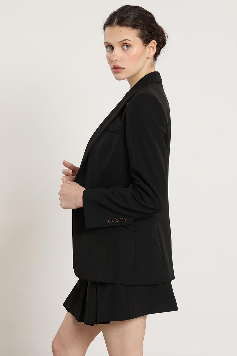 Blazer entallado basico, negro Liola-2
