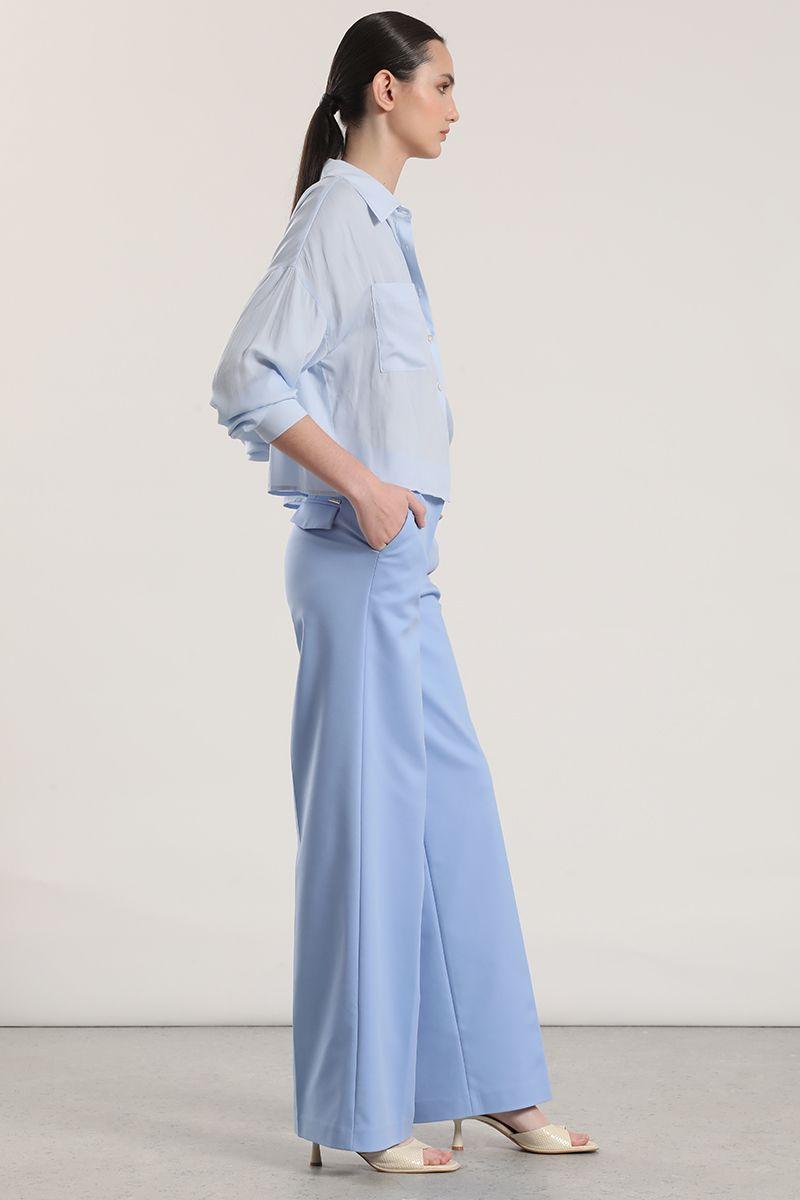 Pantalón recto liola mujer celeste-2