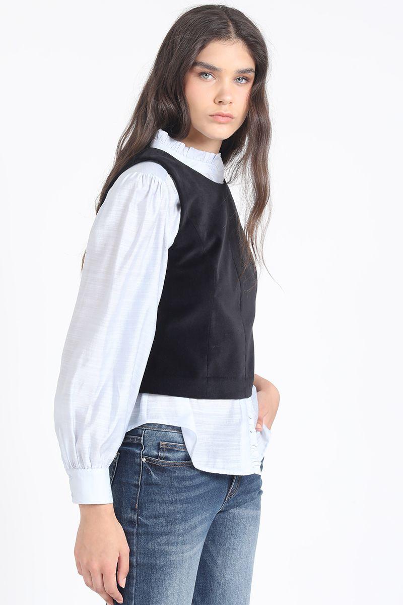 Top Terciopelo, Negro Liola-5