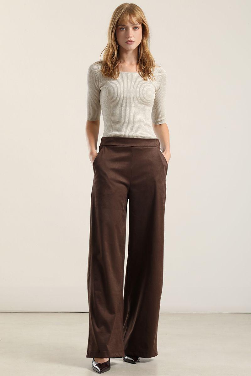 Top basico hilo metalizado, crudo Liola-1