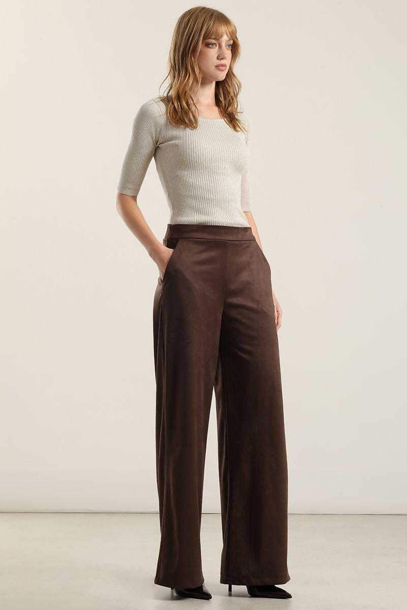 Top basico hilo metalizado, crudo Liola-3