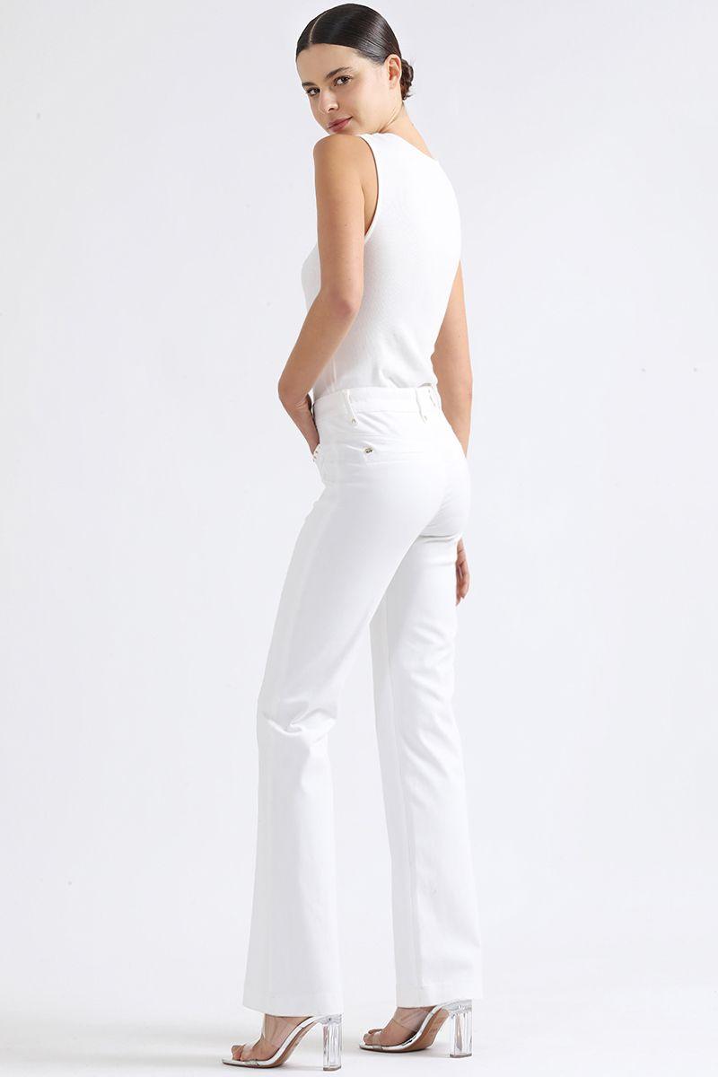 Jeans Color Bootcut Fit, Remaches, Tiro Medio, Crudo Liola-4