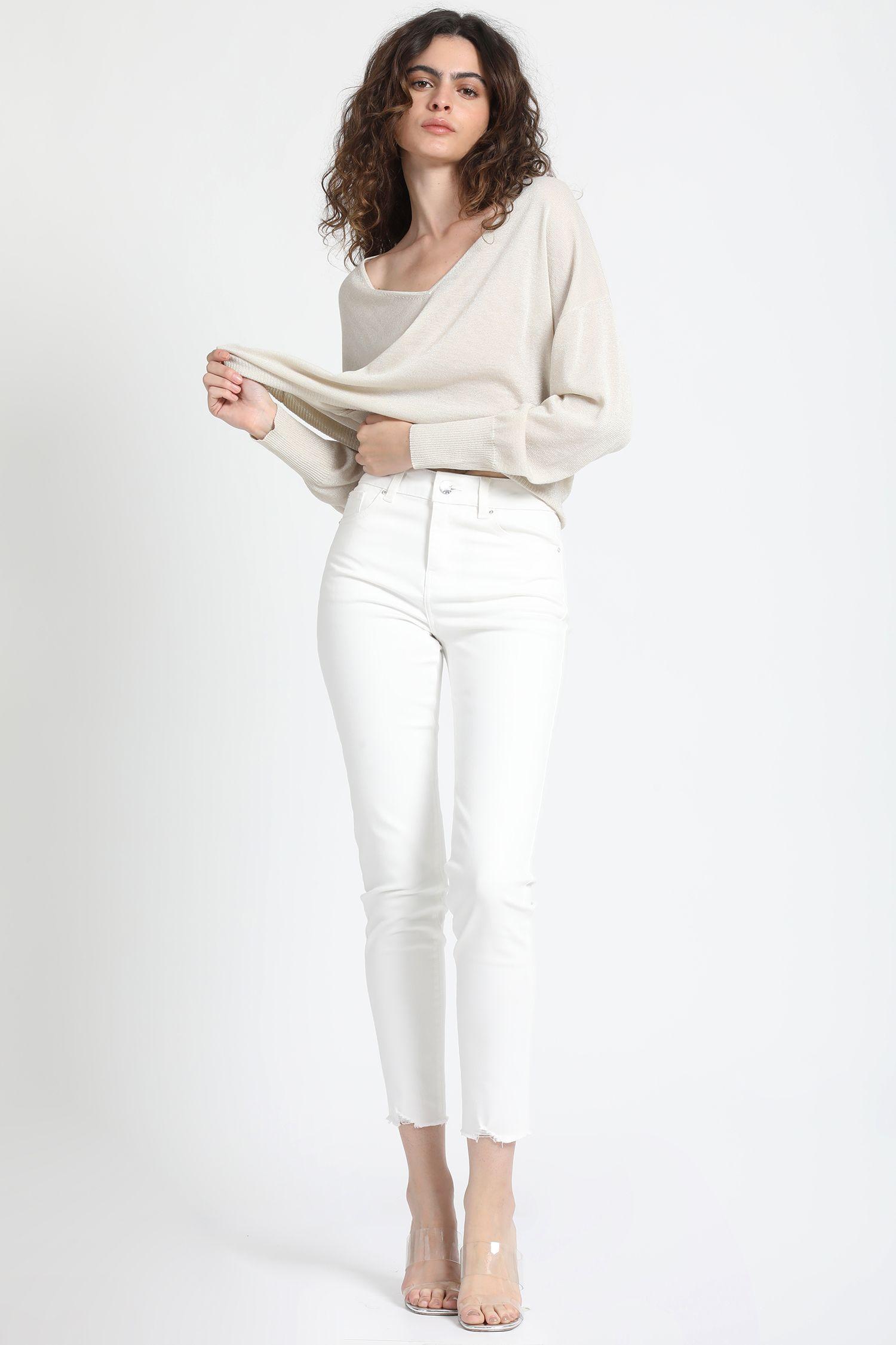 Pantalon Pitillo Push Up, Crudo Liola-0