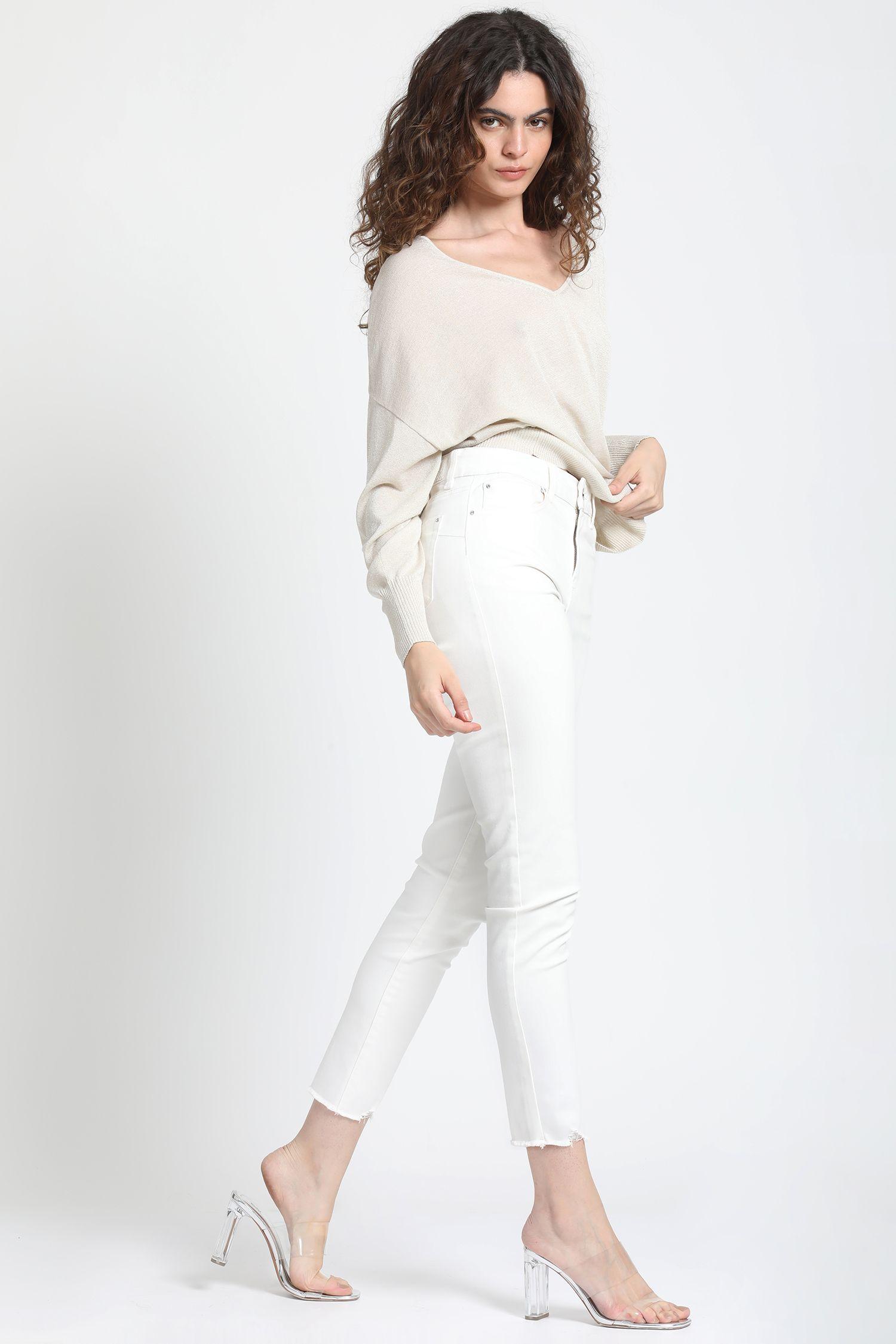 Pantalon Pitillo Push Up, Crudo Liola-1