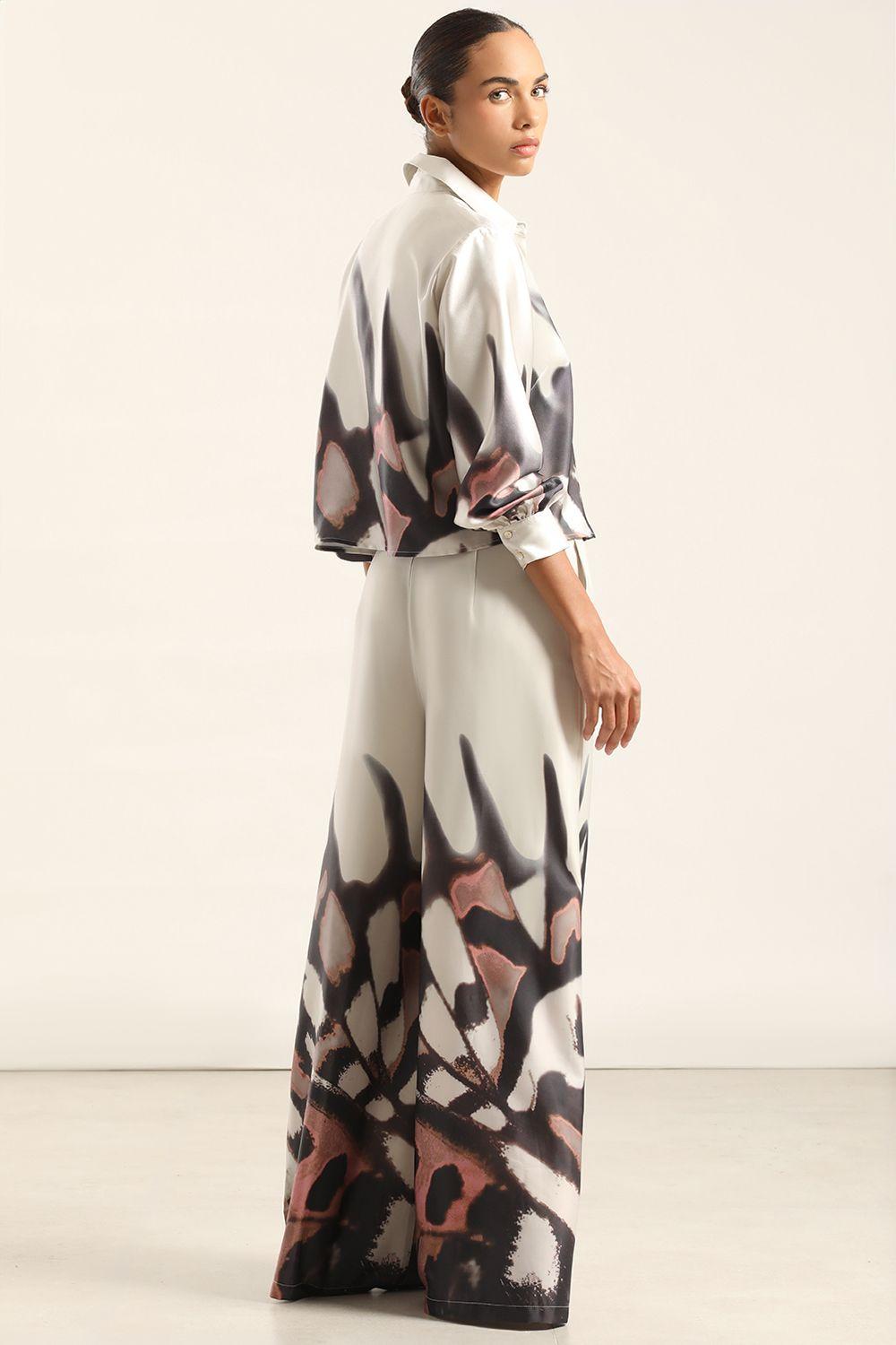 Blusa Satin Estampado, Beige Liola-3