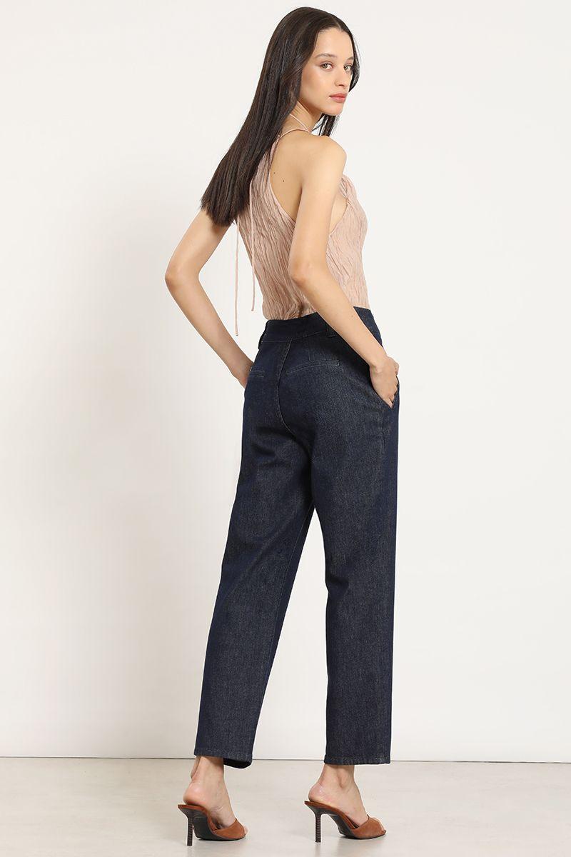 Jeans sastre, tiro alto, indigo Liola-3