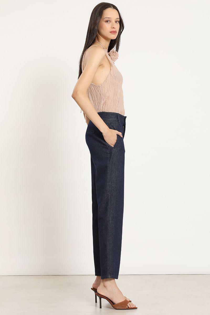 Jeans sastre, tiro alto, indigo Liola-6
