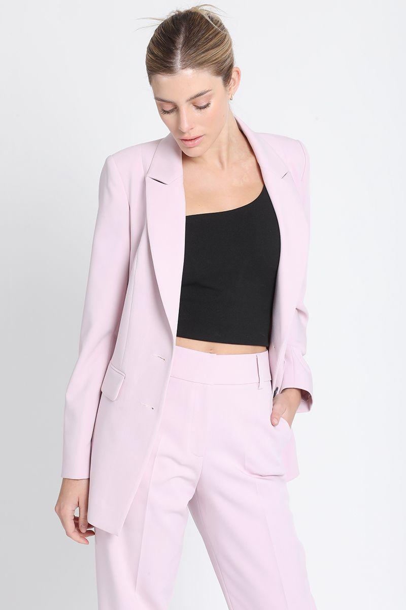 Blazer Entallado Rosa Liola-0