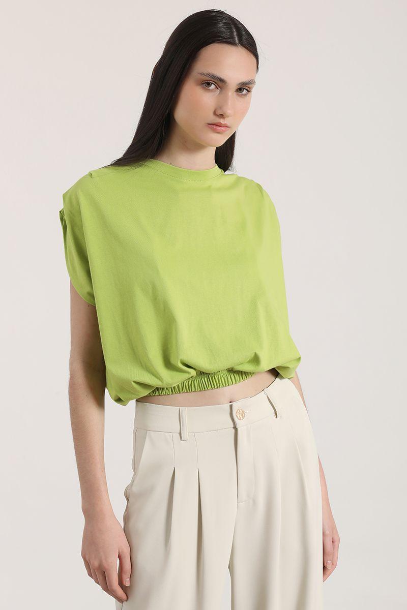 Polera englobada liola mujer verde-2