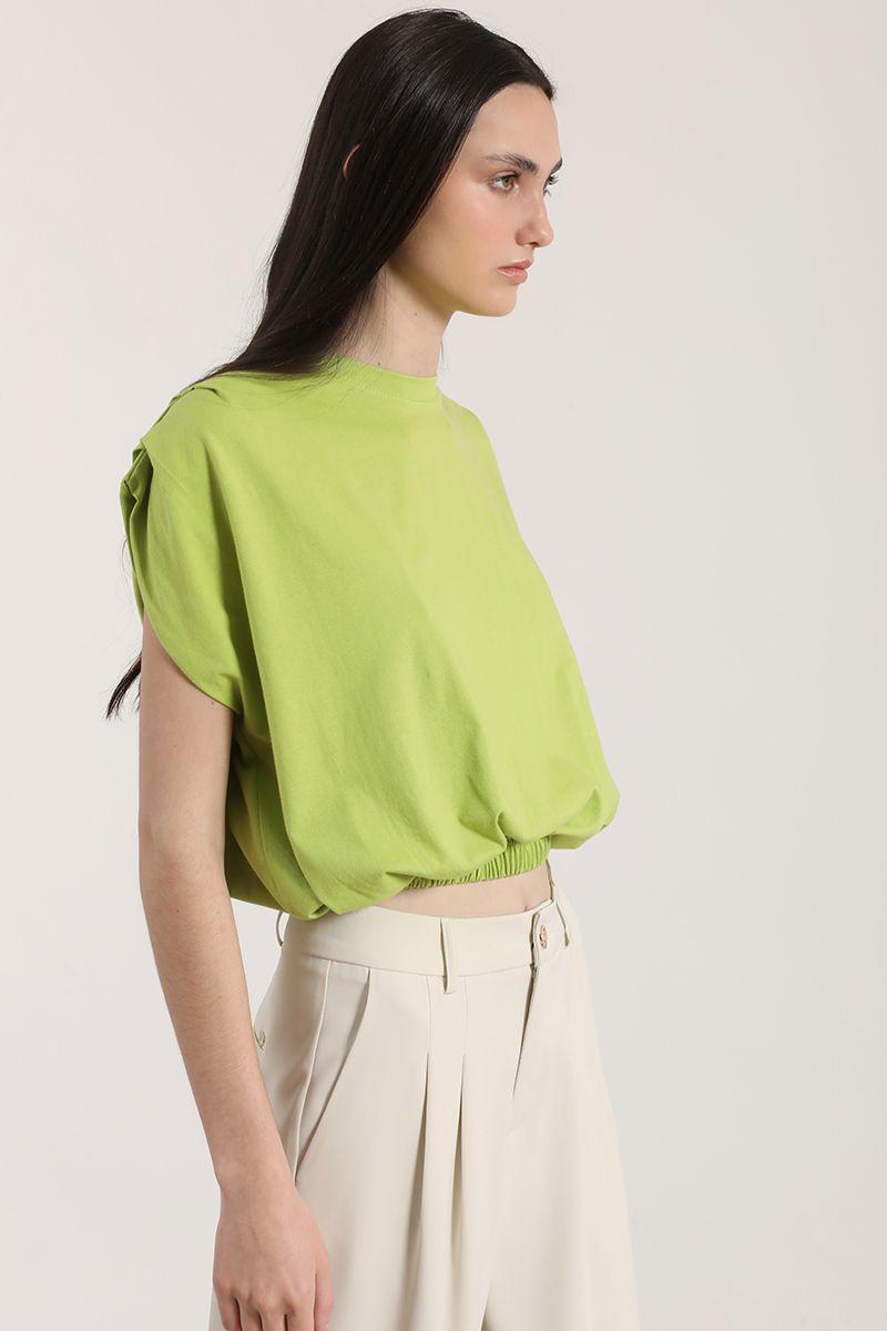 Polera englobada liola mujer verde-4