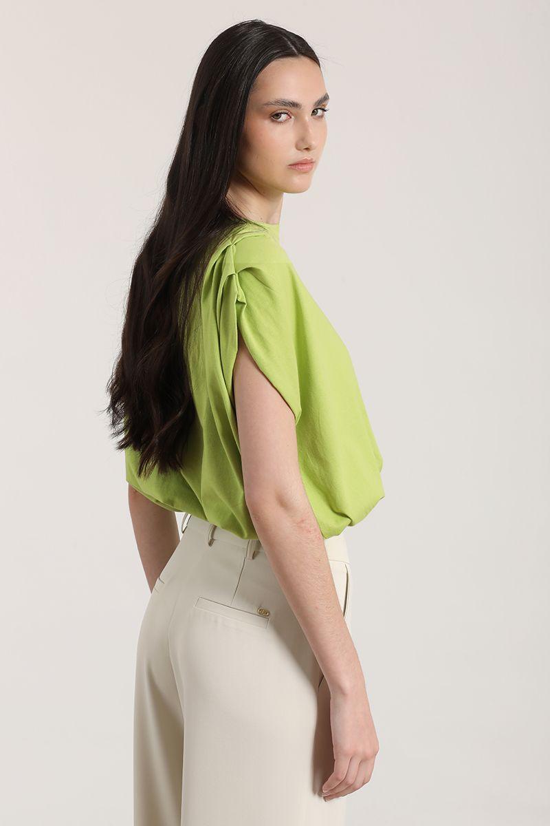 Polera englobada liola mujer verde-5
