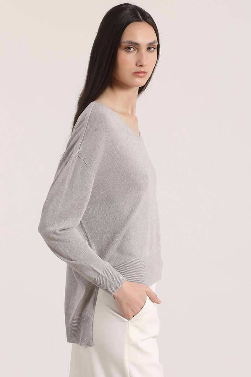 Tejido aberturas liola mujer gris-4