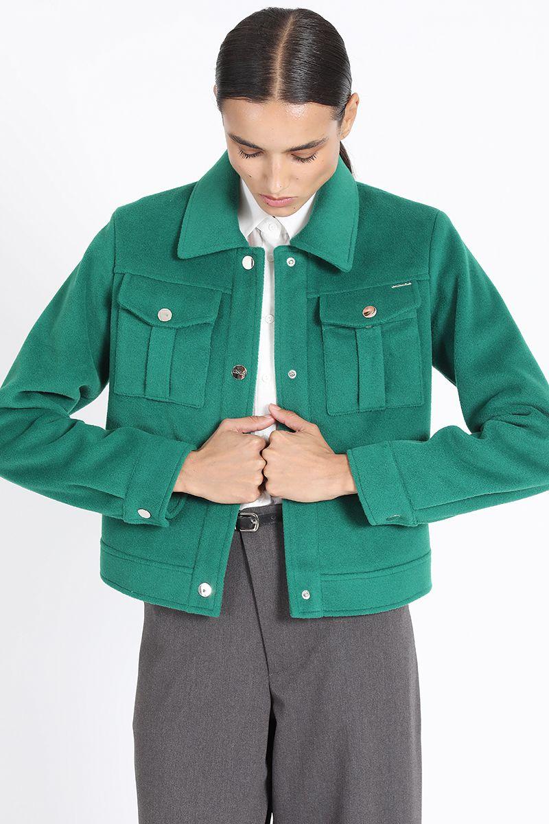Chaqueta Corta Muflon Melange, Verde Liola-2