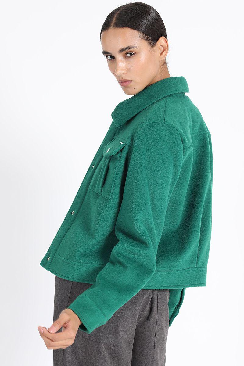 Chaqueta Corta Muflon Melange, Verde Liola-4