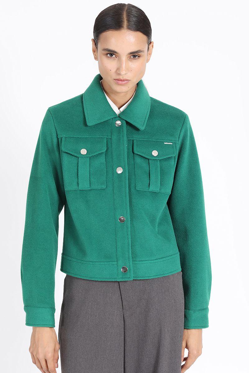 Chaqueta Corta Muflon Melange, Verde Liola-5